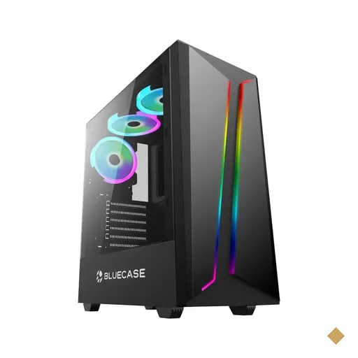 Gabinete Bluecase Gamer BG-038, Lateral em Vidro Temperado, Mid Tower Black