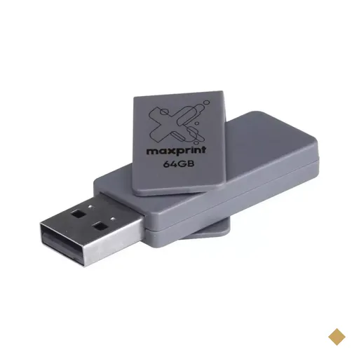 Pendrive Maxprint 64GB Twister USB 2.0 Cinza
