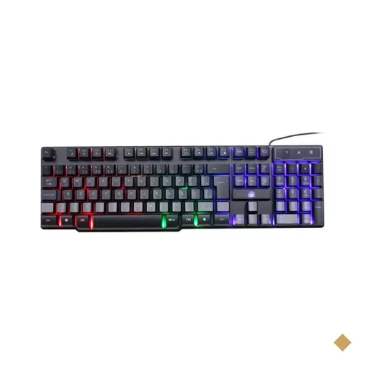 Teclado Chip SCE 5+ Gamer Start LED RGB 015-0085 USB Preto