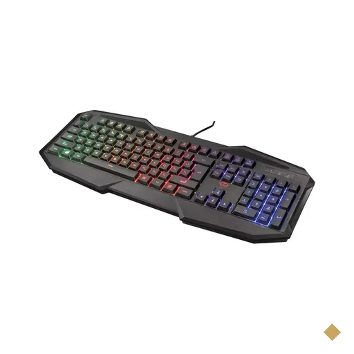 Teclado Trust Gamer GXT 830-RW Avonn LED RGB Rainbow USB Preto