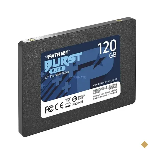 SSD Patriot Burst Elite 120GB 2.5″ SATA III 6Gb/s, 3D TLC NAND, Leitura…
