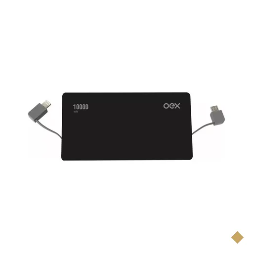 Mini Bateria Portátil 10.000mAh (Micro USB + USB Tipo-C + Lightning) OEX Power…