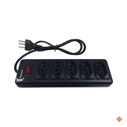 Filtro de Linha Coletek 5 Tomadas Bivolt Preto