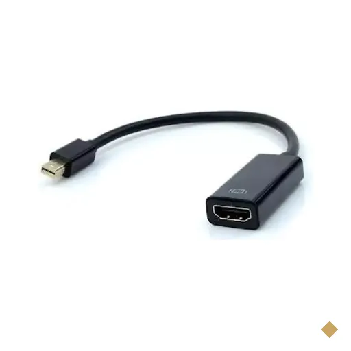 Cabo Adaptador Conversor Mini DisplayPort (M) x HDMI (F) Preto 15cm - MD9