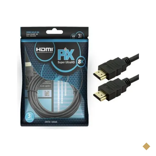 Cabo HDMI 3,0m v2.1 TV 3D/FULL ULTRA HD 8K 018-1030 - PIX