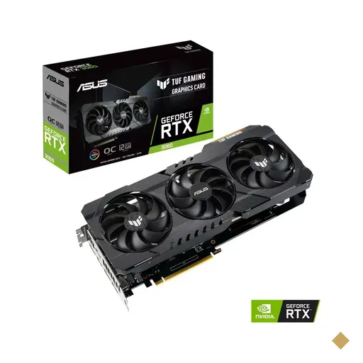 Placa de Vídeo ASUS GeForce RTX 3060 TUF Gaming V2 OC Edition 12GB GDDR6…