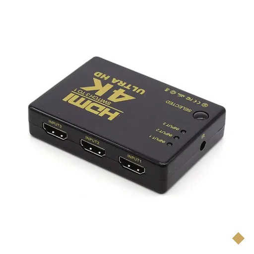 Switch 4K ULTRA HD HDMI 3X1 Com Controle Remoto - EXBOM
