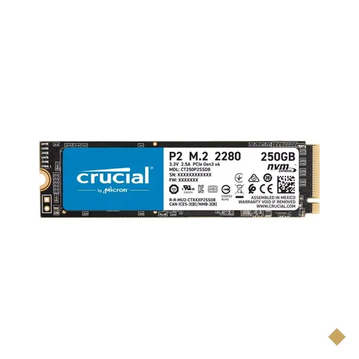 SSD Crucial P2 250GB M.2 2280 PCIe NVMe 3.0 x4 CT250P2SSD8