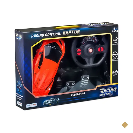 Carrinho Racing Control Raptor Laranja Multikids - BR1337