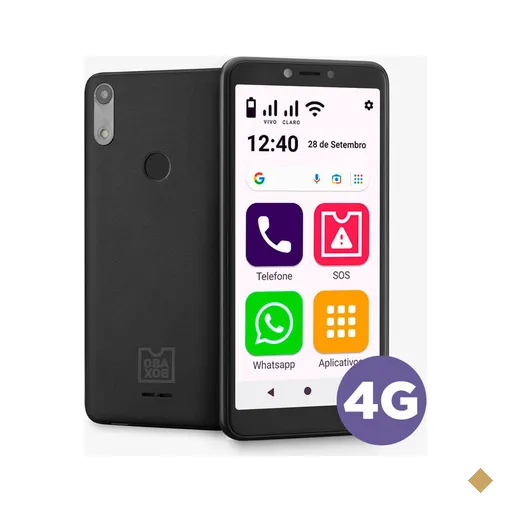 Celular Obasmart Conecta 4G Preto Obabox - OB026OUT [Reembalado]