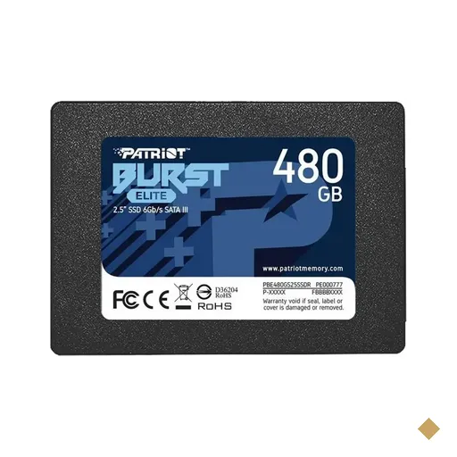 SSD Patriot Burst Elite 480GB 2.5″ SATA III 6Gb/s, 3D TLC NAND, Leitura…