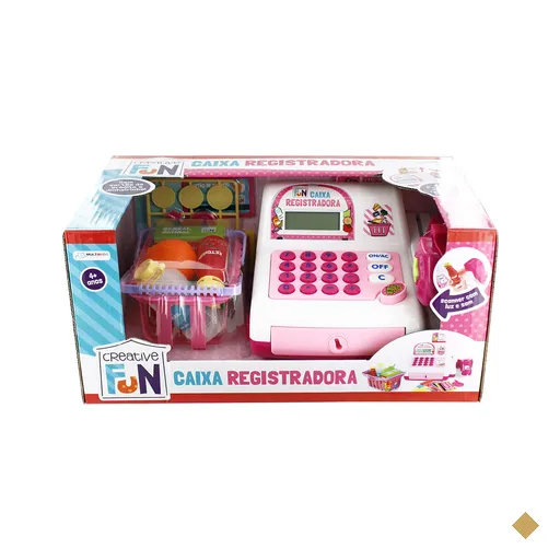 Caixa Registradora Rosa Com Luz e Som Creative Fun Multikids - BR387OUT…