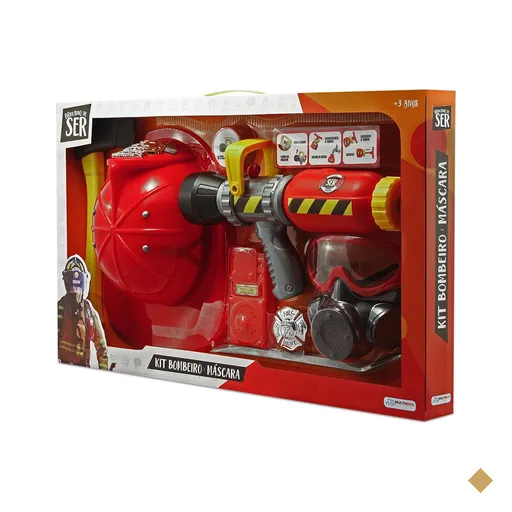 Brincando De Ser Kit Bombeiro Máscara De Oxigênio Multikids - BR962OUT…
