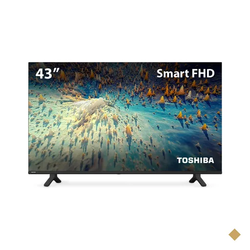 Smart Tela DLED 43" Full HD Toshiba 43V35KB VIDAA 2 HDMI 2 USB Wi-Fi - TB008OUT…