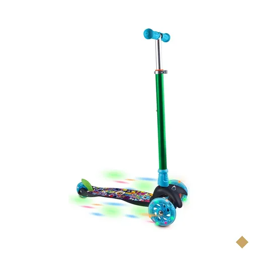 Patinete 3 Rodas com LED Guidão Ajustável Suporta até 40Kg Monster Atrio -…