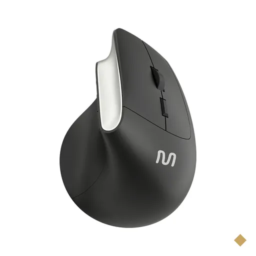 Mouse Sem Fio Ergonomico Vertical Clique Silencioso 1600dpi Preto Multi…