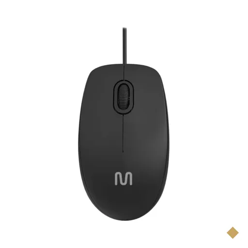 Mouse Com Fio MF400 USB 1200dpi Cabo de 180cm 3 Botões Silencioso Preto…