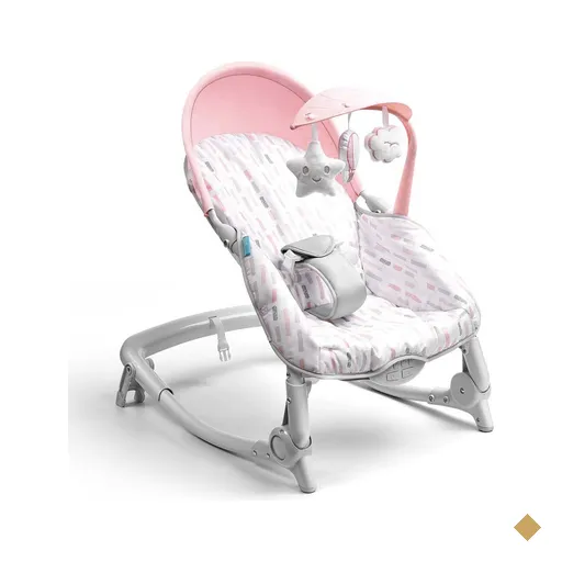 Cadeirinha de balanço para bebê Multikids Spice dobrável Rosa - BB293OUT…