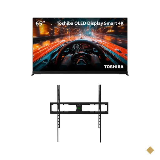 Kit Smart TV OLED 65" 4K Wi-Fi Toshiba + Suporte Fixo para TV de 37" a 85"…