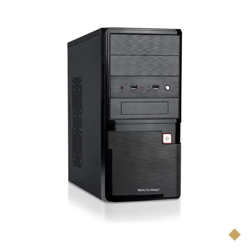 Gabinete 2 Baias Com Fonte 200W Preto Escovado Multi - GA145OUT [Reembalado]