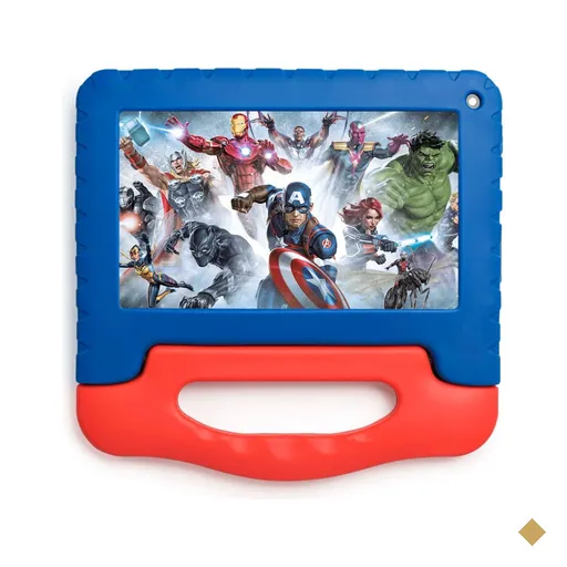 Tablet Infantil Avengers 4GB RAM + 64GB + Tela 7 pol + Case + Wi-fi + Android…