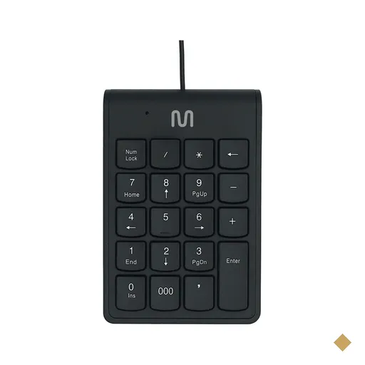 Teclado Numérico com Fio USB até 120cm c/ Tecla 000 Preto Multi (Multilaser)…