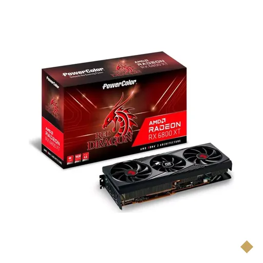 Placa de Vídeo PowerColor Radeon RX 6800 XT Red Dragon 16GB GDDR6 256-bit…