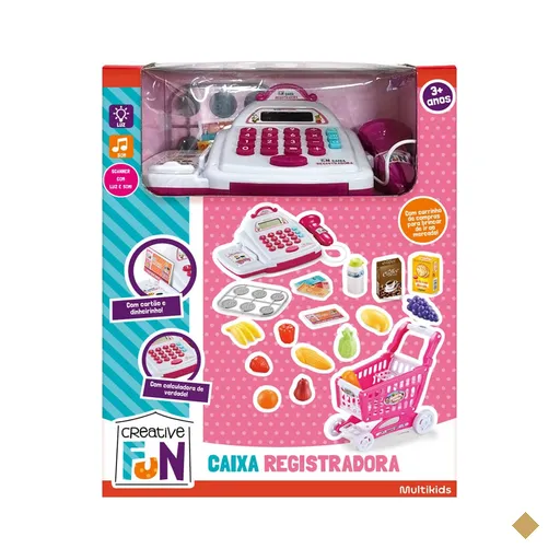 Caixa Registradora Com Carrinho e Produtos Creative Fun Multikids - BR2035OUT…