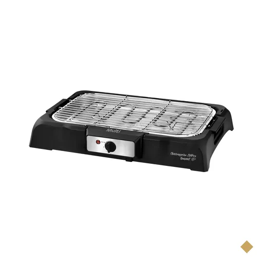 Churrasqueira Elétrica 127v-1800W com Controle de Temperatura Preto com Inox…