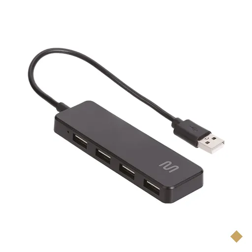 Adaptador Hub USB 2.0 Com 4 Portas Multi (Multilaser) - AC443