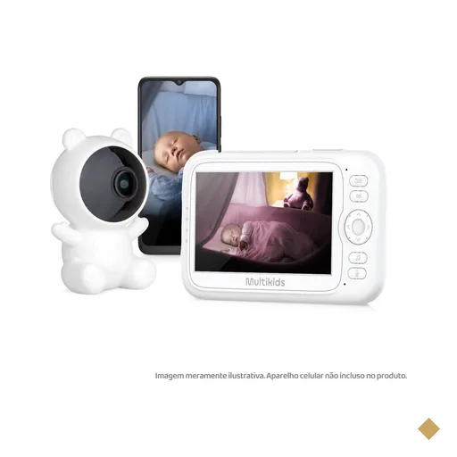 Babá Eletrônica Peek-a-Boo Dual Monitor e APP Multikids - BB491OUT…