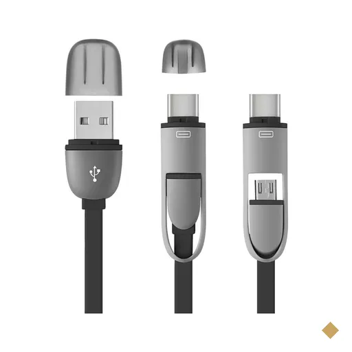 Cabo Multilaser 2 Em 1 Type E Micro Usb 1,5M Preto - WI350OUT [Reembalado]