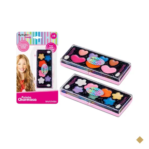 Paleta de Maquiagem Infantil My Style Beauty Paleta Charmosa +5 Anos Multikids…