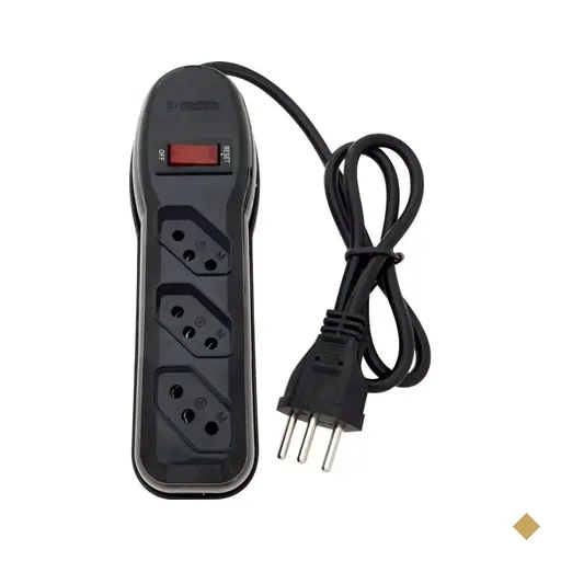 Filtro de Linha Megatron Circuit Breaker 3 Tomadas Bivolt Preto