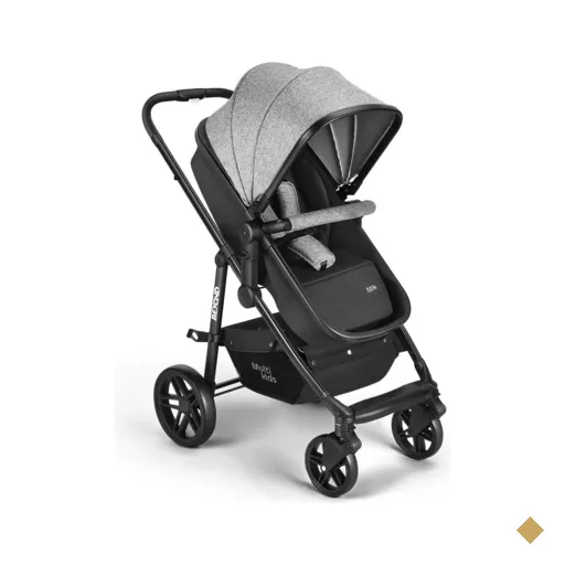 Carrinho de passeio para bebê Multikids 0-15kgs c/ berço Moises Beyond Cinza…