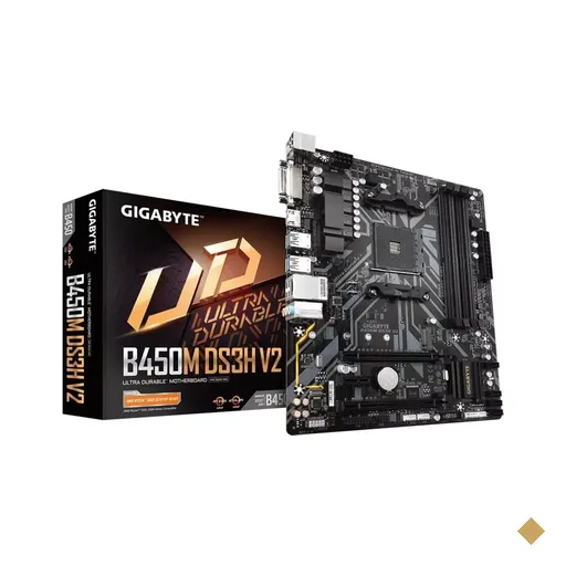 Placa Mãe Gigabyte B450M DS3H V2 (Socket AM4/AMD B450/M.2)