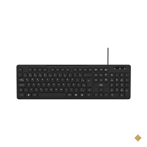 Teclado com Fio Soft Silence: Conexão USB, Teclas Silenciosas e Ajustáveis…