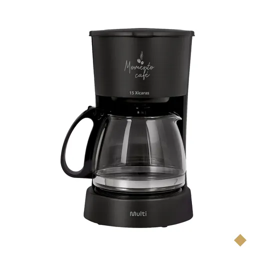 Cafeteira Elétrica 15 Xícaras Jarra de Vidro c/ Filtro Reutilizável e Colher…