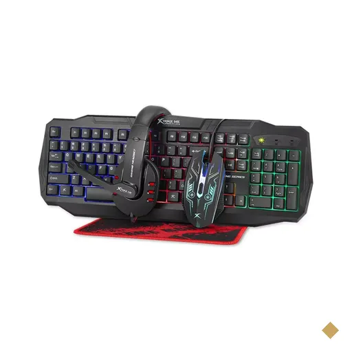 Kit Teclado e Mouse Xtrike-Me Gaming CM-406 USB + Headset e Mousepad 