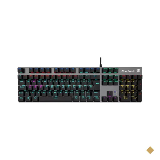 Teclado Mecânico Fortrek Black Hawk Rainbow com Switch Blue ABNT2