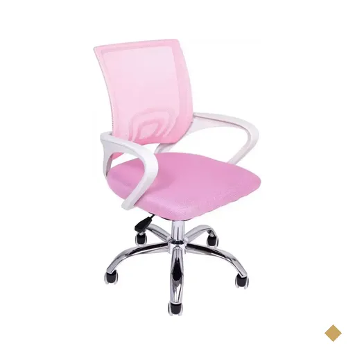 Cadeira Escritório PCTOP Home Office Fit 1001 Rosa/Branca