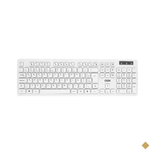 Teclado OEX White Flat TC-304 USB Branco