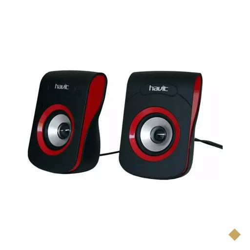 Caixa de Som Havit 2.0 HV-SK599 6W RMS USB/P2 - Vermelha/Preta