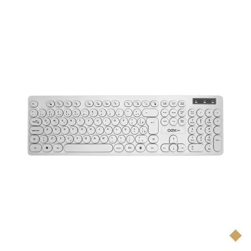 Teclado OEX POP Slim TC-200 USB Branco