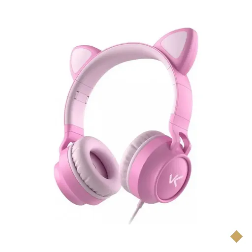 Headset Vinik Kitty Ear - Orelha de Gato Rosa com Microfone KE120R P3 - Rosa