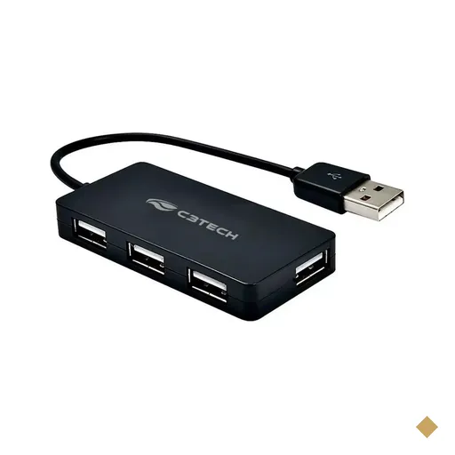 HUB C3Tech 4 Portas USB 2.0 Preto