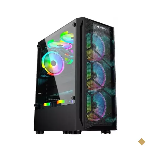 Gabinete Hayom Gamer GB1706 LED, Lateral em Vidro Temperado, 3 Fans RGB, Mid…