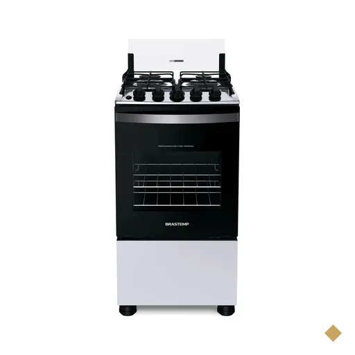 Fogão Brastemp 4 Bocas Branco com Duas Prateleiras com Alturas Ajustáveis -…