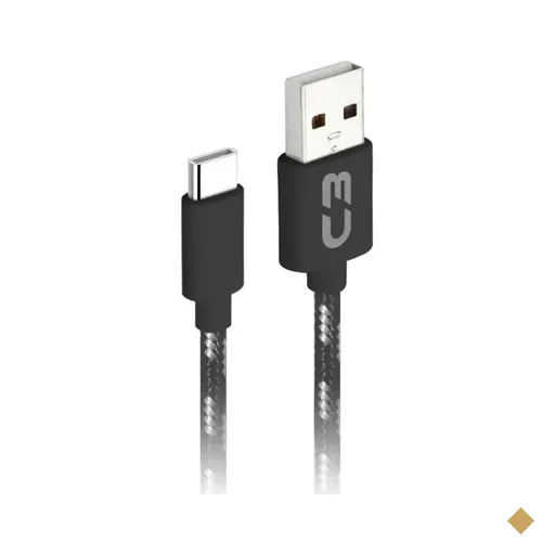 Cabo Conversor USB Tipo-C (M) x USB Tipo-A (M) 1m - C3Plus