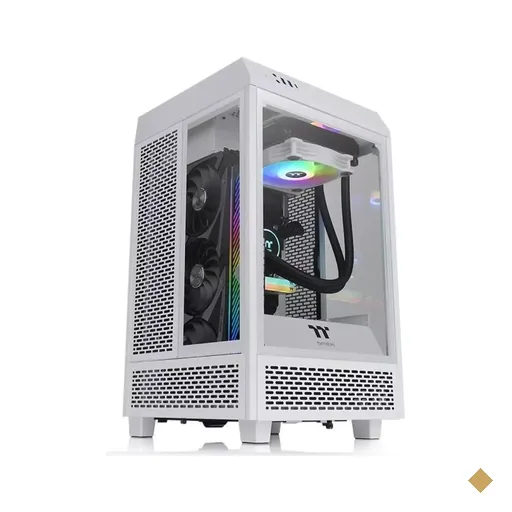 Gabinete Thermaltake The Tower 100 Snow, Lateral e Frontal em Vidro Temperado…